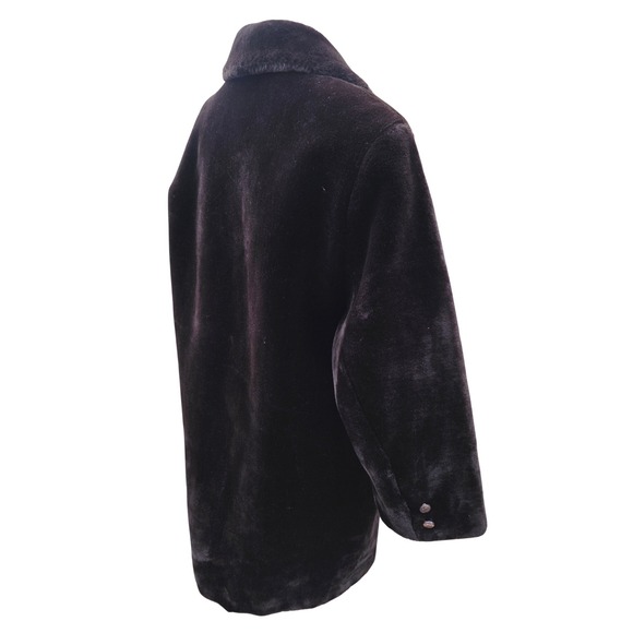 Russell Taylor Flipper vintage 80 Faux Fur Double Breasted Coat Luxury Glam‎ - Picture 10 of 14